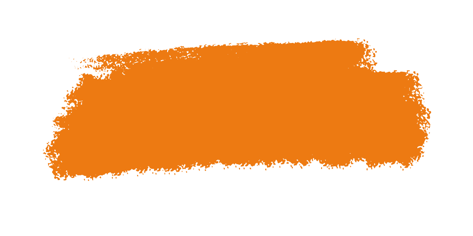 A rectangular brush stroke of orange paint on an orange background evokes a rustic charm, akin to the craftsmanship seen in window installations by a skilled General Contractor Suffolk County. The brush stroke has softer, blended edges on the sides and more distinct edges on the top and bottom.